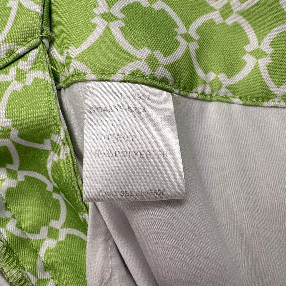 Tail Women Golf Skort 16 Green White Geometric Trellis Activewear Skirt Shorts - Picture 7 of 14